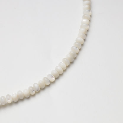 Mother-of-Pearl Abacus Bead Agate Necklace