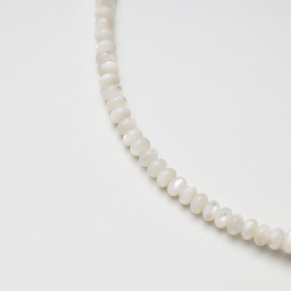 Mother-of-Pearl Abacus Bead Agate Necklace