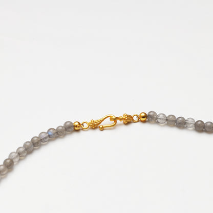 Grey Moonstone & Lapis Lazuli Necklace