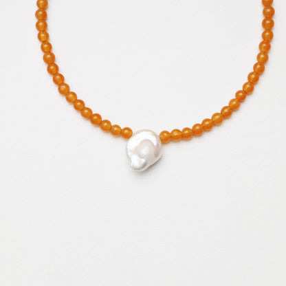 Yellow Jade Round Bead & Baroque Pearl Bracelet