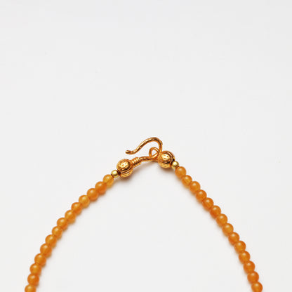 Yellow Jade Round Bead & Baroque Pearl Bracelet